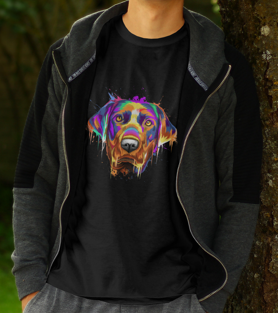 Vibrant Splash Labrador Retriever Art For Lab Lover Gifts T-Shirt