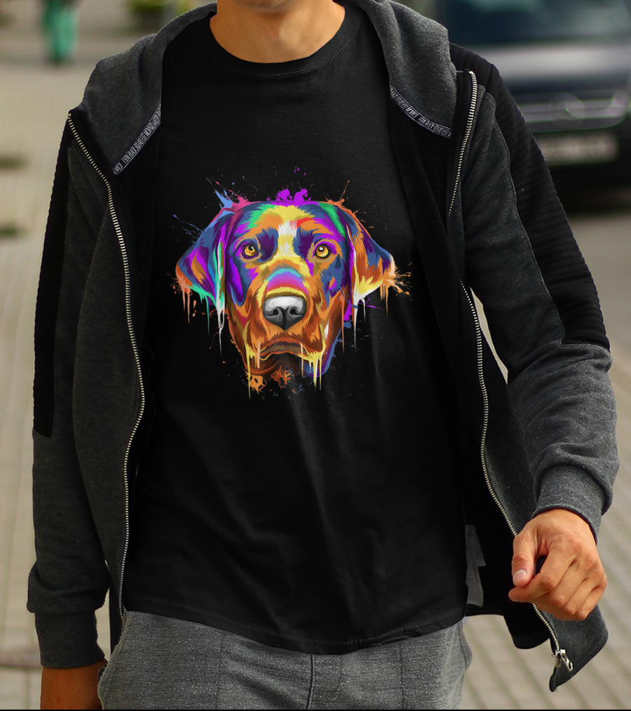 Vibrant Splash Labrador Retriever Art For Lab Lover Gifts T-Shirt