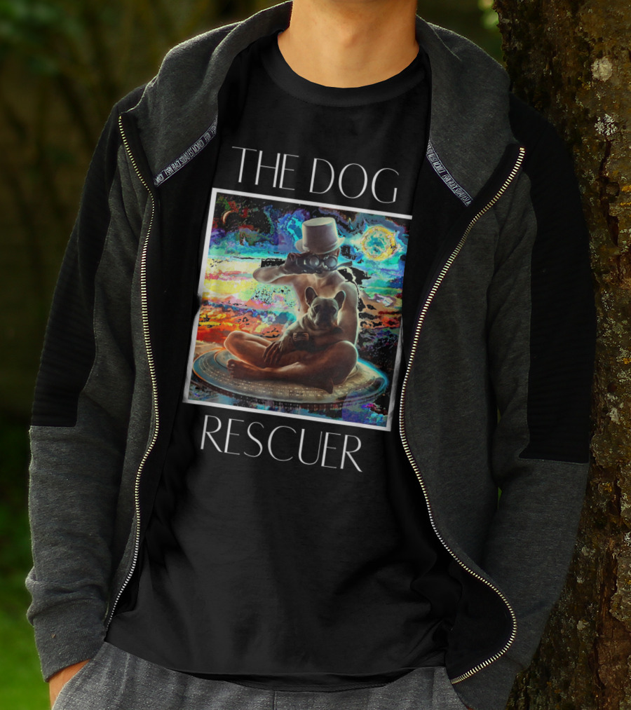 The Dog Rescuer Futuristic Animal Rescue Team Visionary Universe Journey T-Shirt