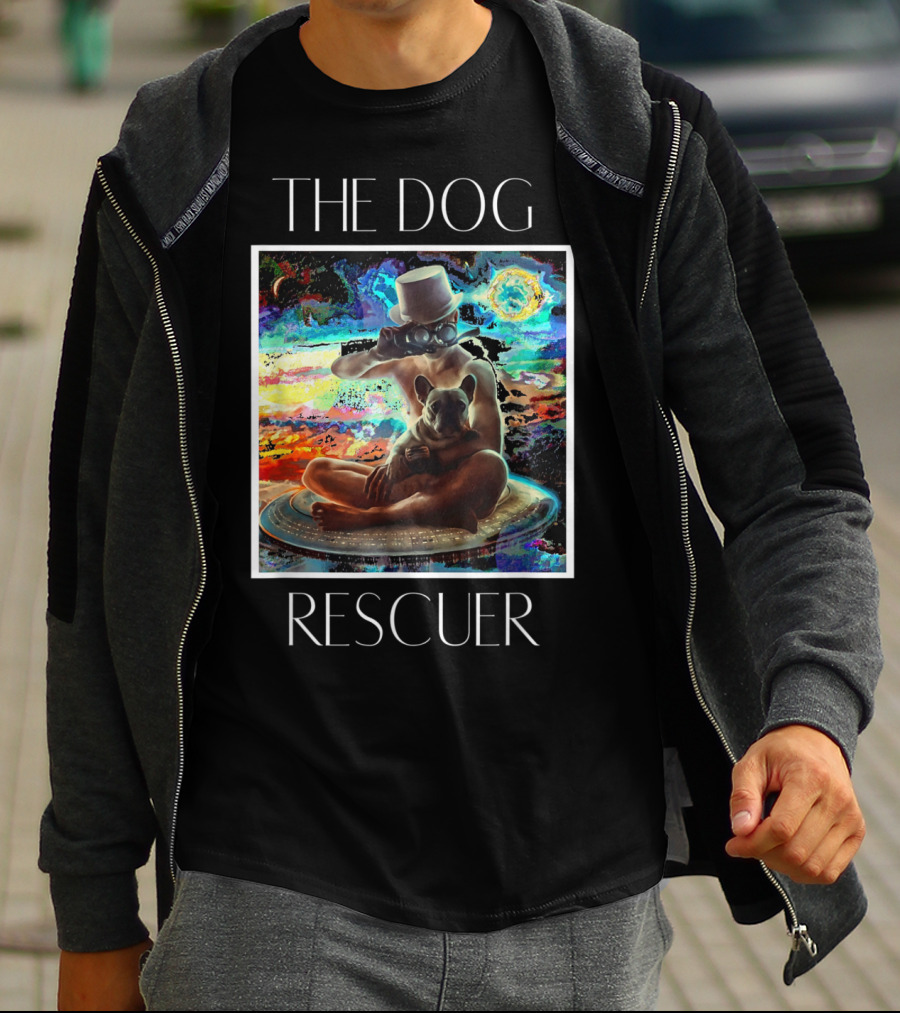 The Dog Rescuer Futuristic Animal Rescue Team Visionary Universe Journey T-Shirt