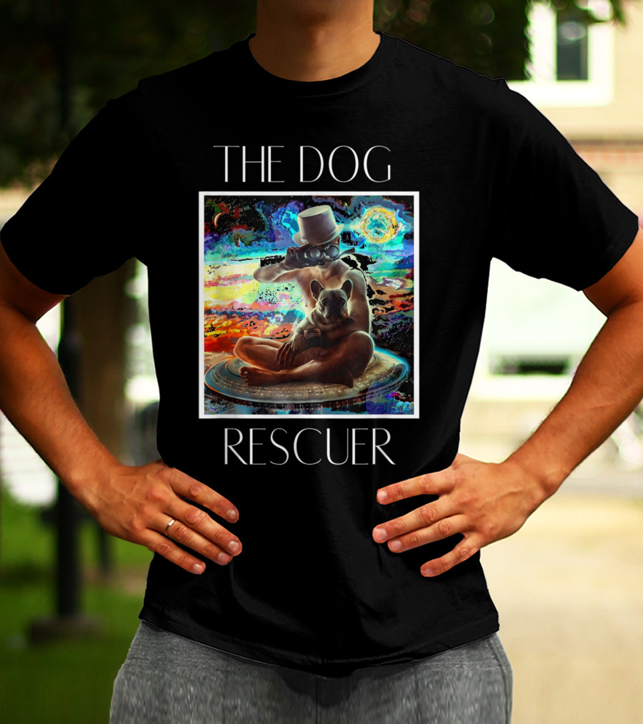 The Dog Rescuer Futuristic Animal Rescue Team Visionary Universe Journey T-Shirt