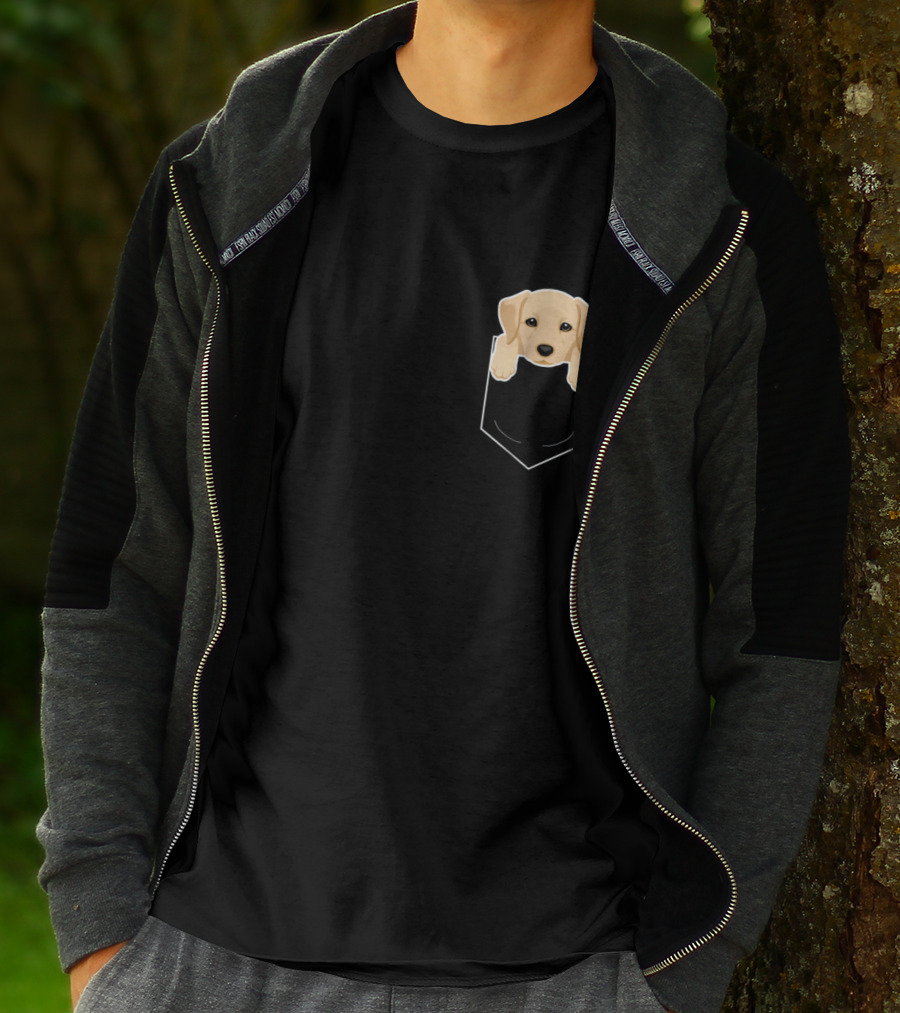 Yellow Lab In My Pocket Cute Dog Owner Labrador Retriever T-Shirt