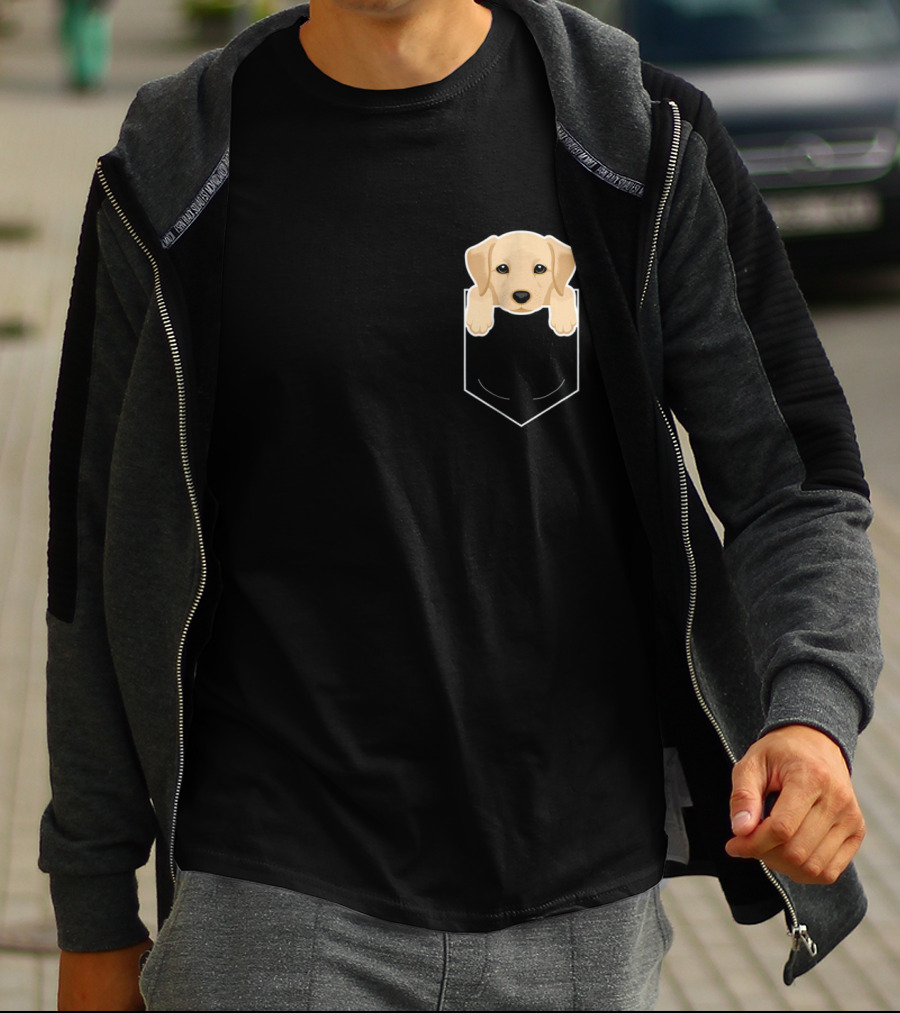 Yellow Lab In My Pocket Cute Dog Owner Labrador Retriever T-Shirt