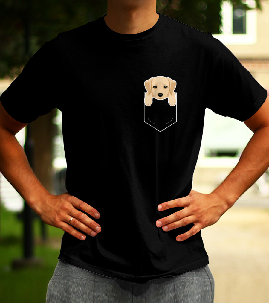 Yellow Lab In My Pocket Cute Dog Owner Labrador Retriever T-Shirt