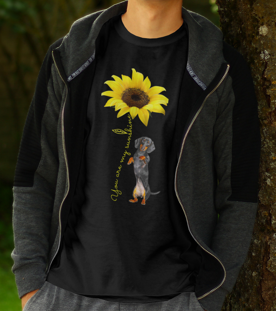 You Are My Sunshine Dachshund Doxie Mom Mother Day Sunflower T-Shirt