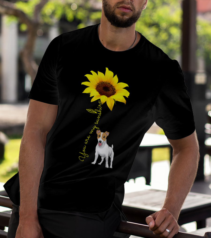 You Are My Sunshine Sunflower Jack Russell T-Shirt
