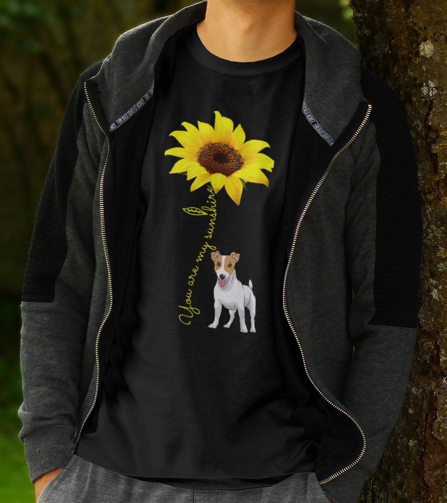 You Are My Sunshine Sunflower Jack Russell T-Shirt