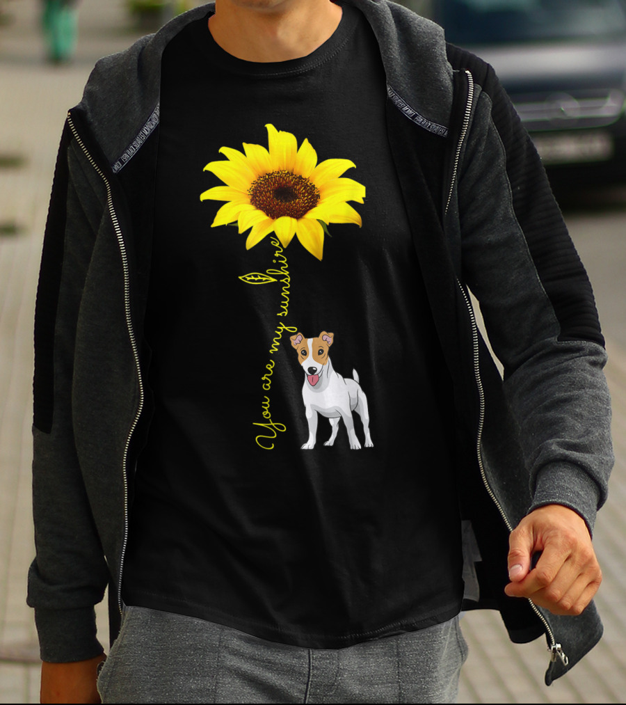 You Are My Sunshine Sunflower Jack Russell T-Shirt