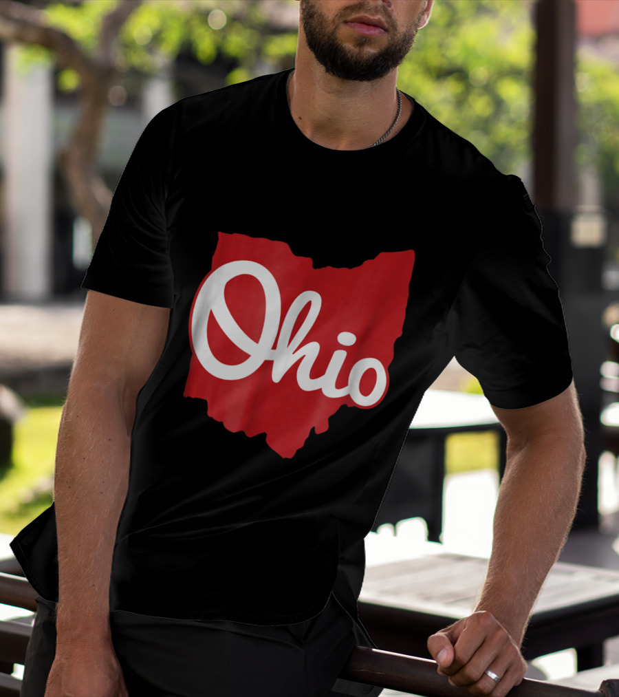 Ohio Home Script Ohio Map T-Shirt