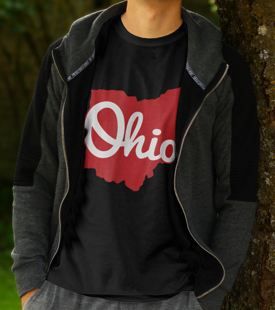 Ohio Home Script Ohio Map T-Shirt