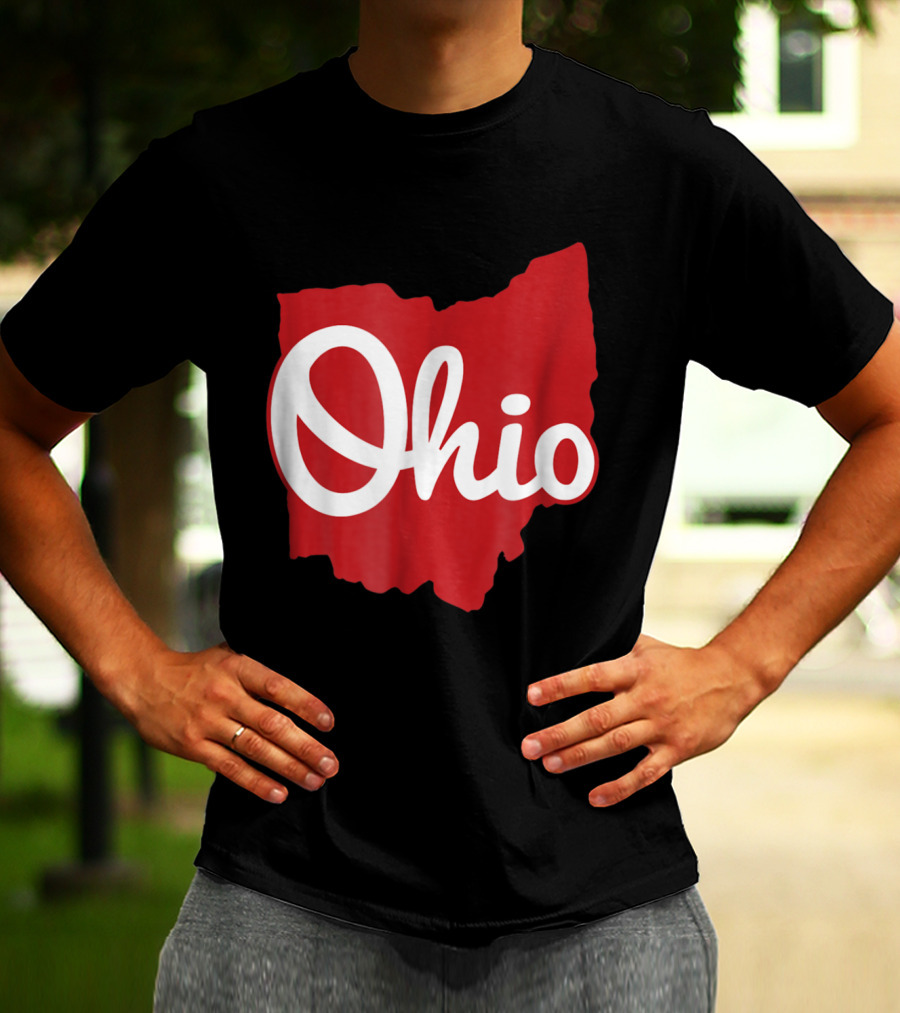 Ohio Home Script Ohio Map T-Shirt