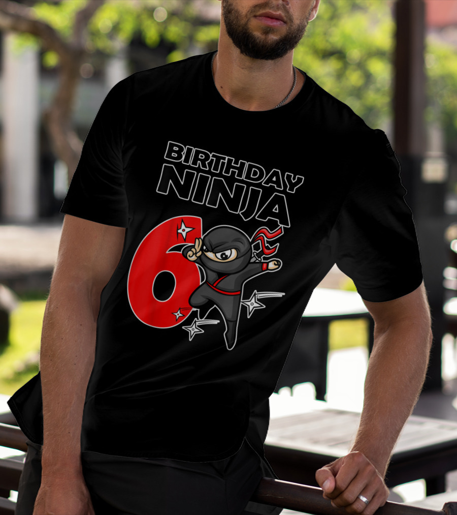 Birthday Ninja 6 Year Old Birthday T-Shirt