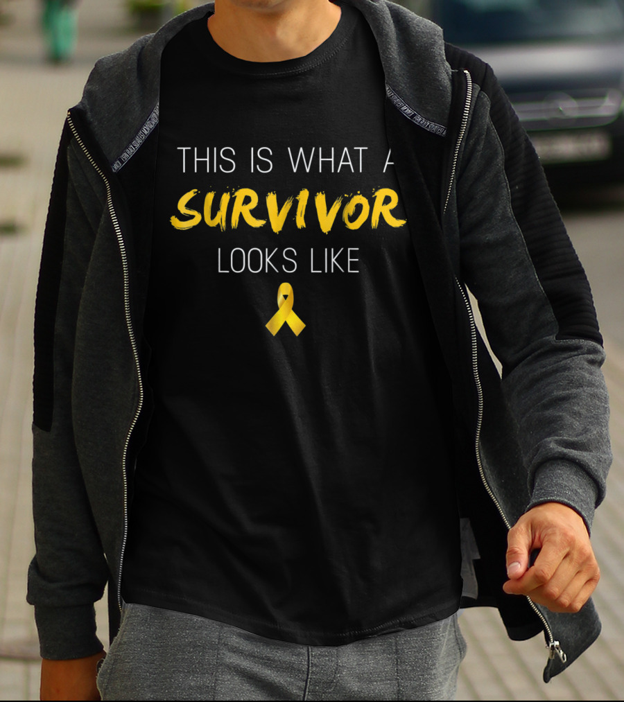 This Is What A Survivor Looks Like Childhood Cancer Awareness T-Shirt