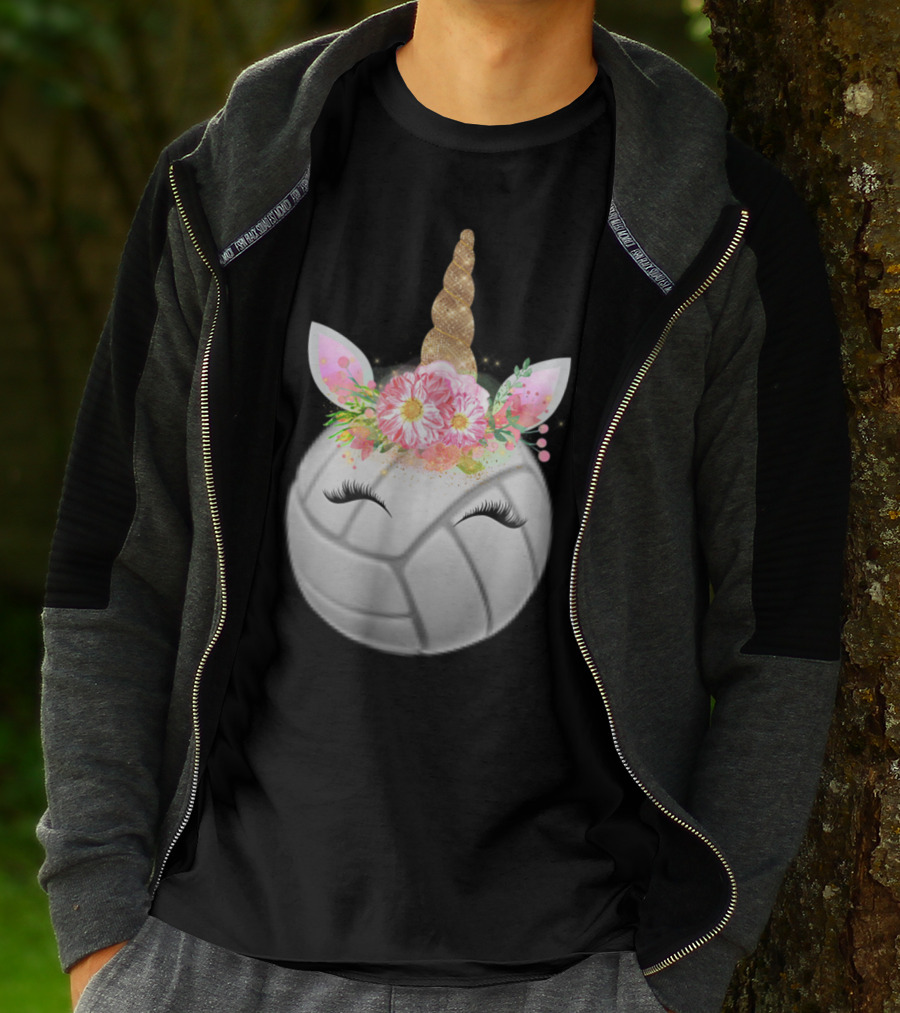 Funny Volleyball Unicorn Sport Love Girls T-Shirt