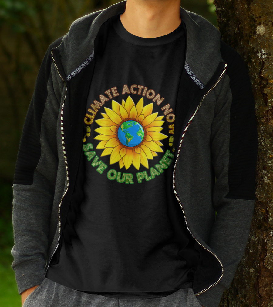 CLIMATE ACTION NOW SAVE OUR PLANET March Strike Movement Wear T-Shirt