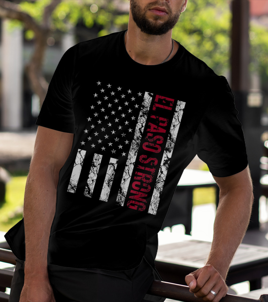 El Paso Strong Distressed American Flag T-Shirt