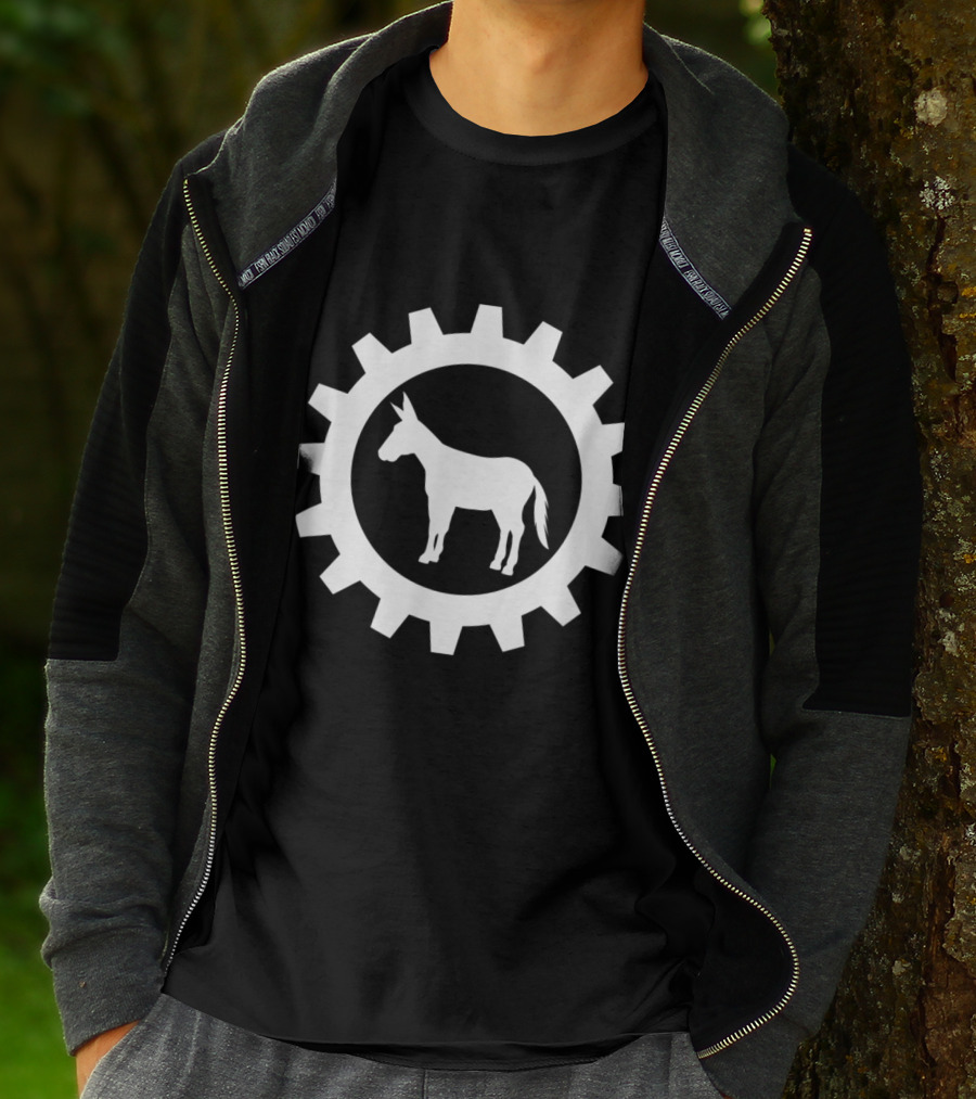 Get Your A$$ In Gear Funny Donkey Gearwheel T-Shirt