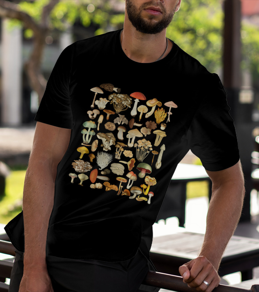 Mushroom Mycology Fungi Foraging Mushroom Whisperer Vintage Fungi Collection T-Shirt
