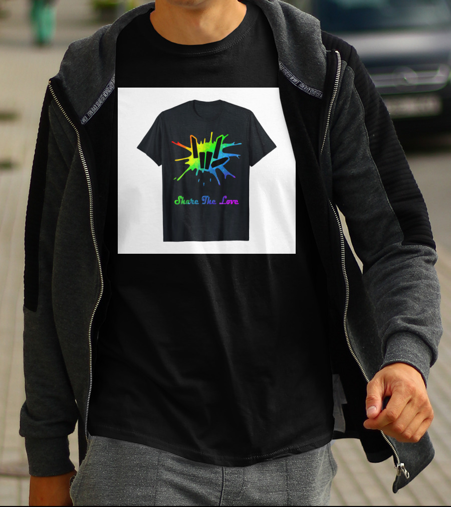 Share The Love Colorful Splash T-Shirt