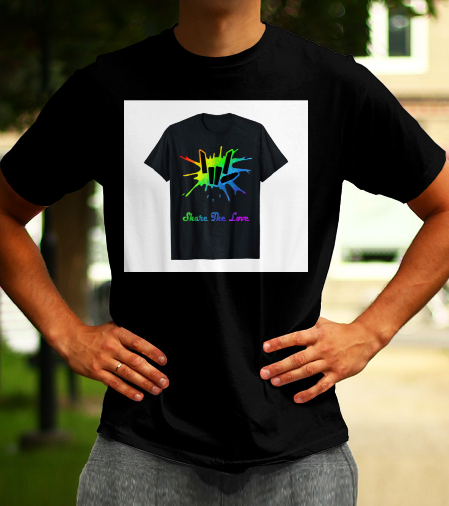 Share The Love Colorful Splash T-Shirt