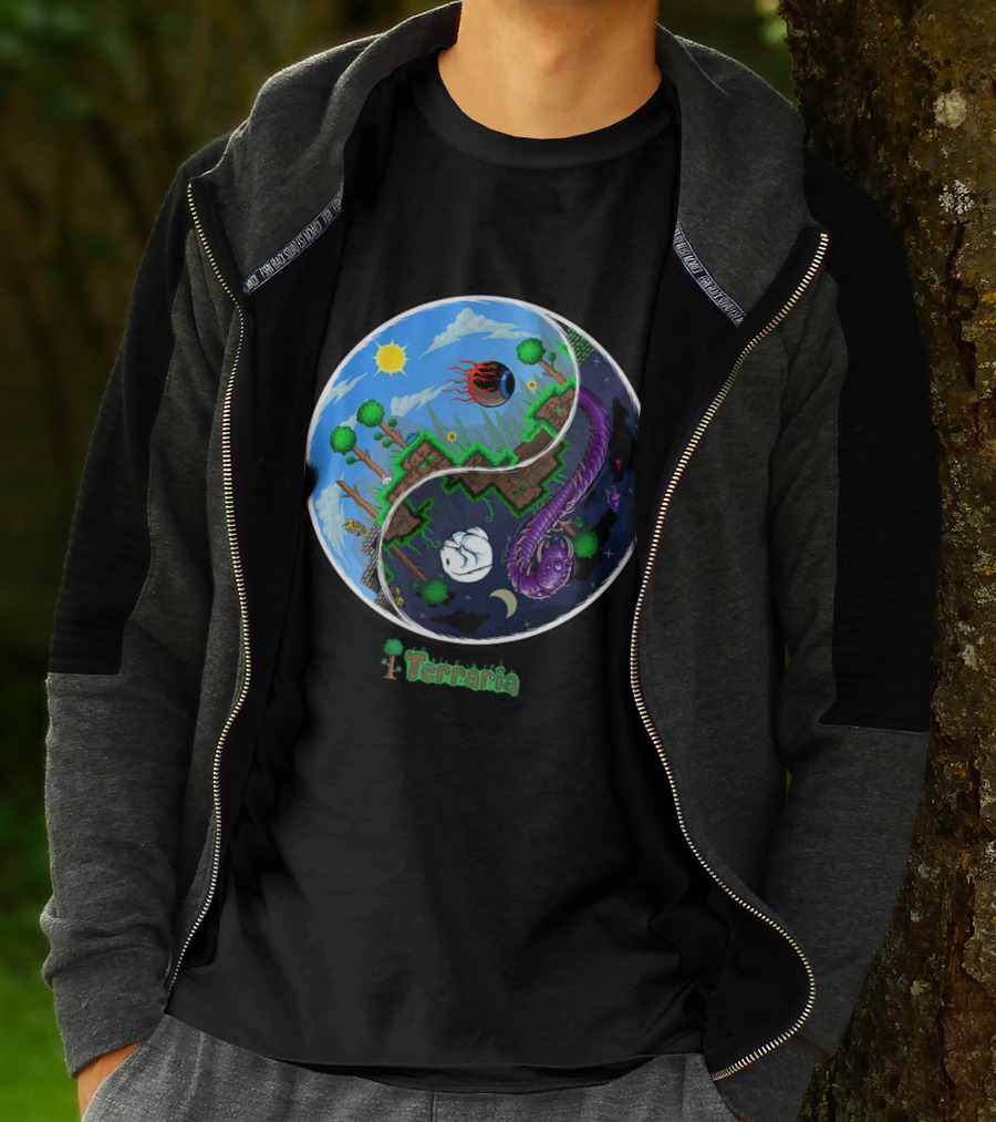 Terraria Night And Day Ying Yang Adventure T-Shirt