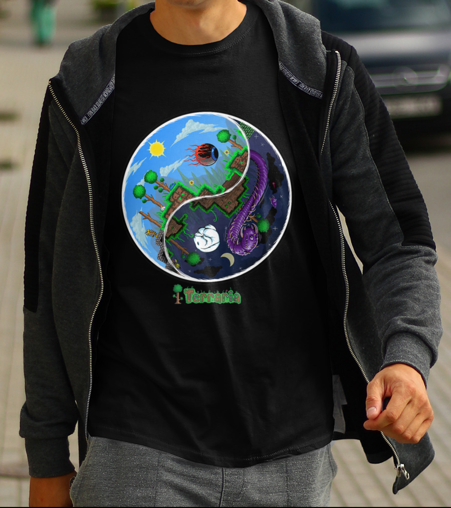 Terraria Night And Day Ying Yang Adventure T-Shirt