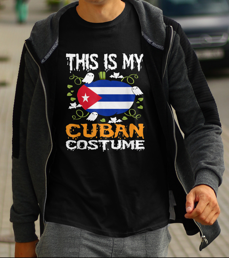This Is My Cuban Costume Funny Flag Halloween Cuba T-Shirt