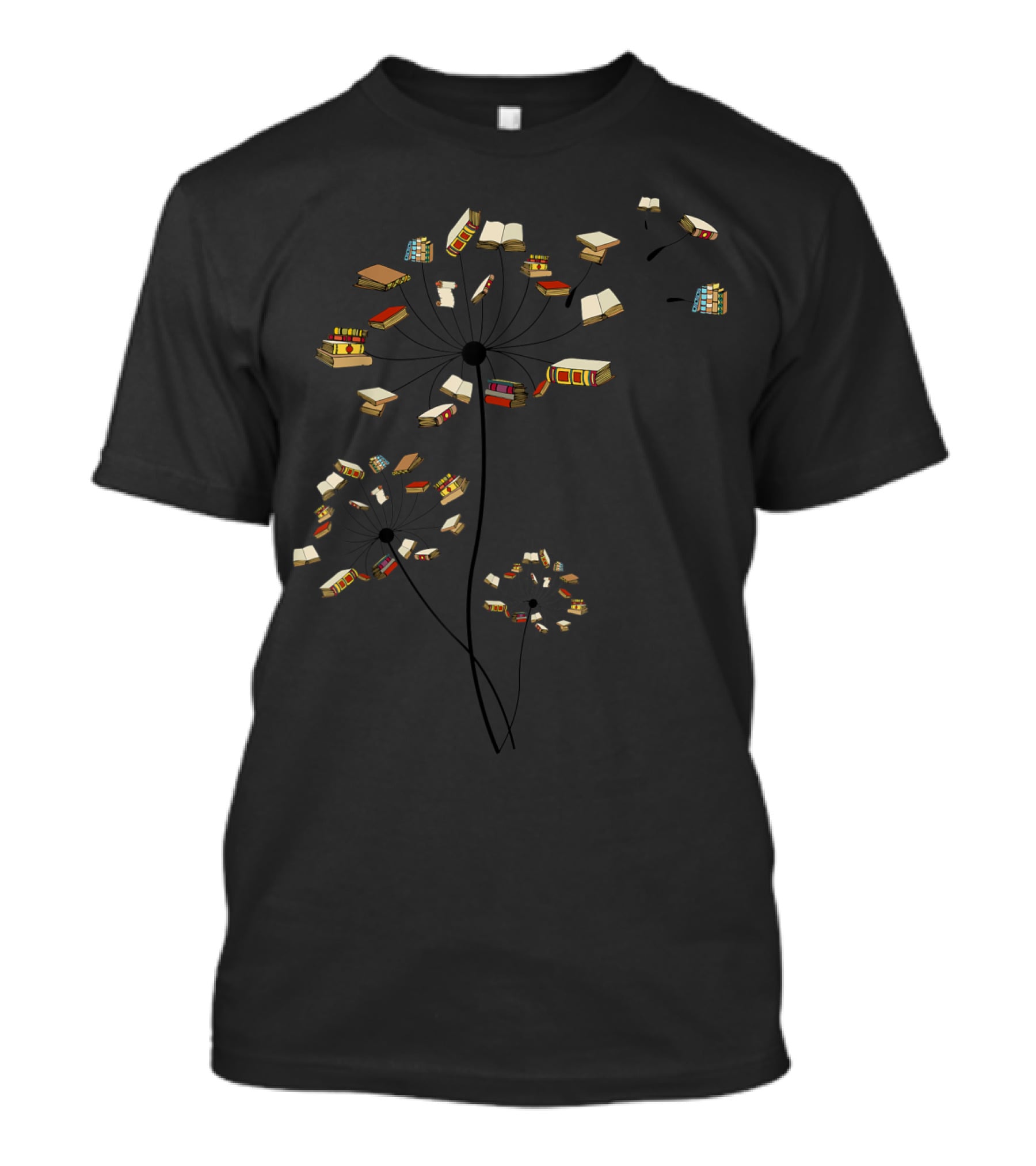 Cute Books Dandelion Flower Reading Fan Club YLcSH T-Shirt
