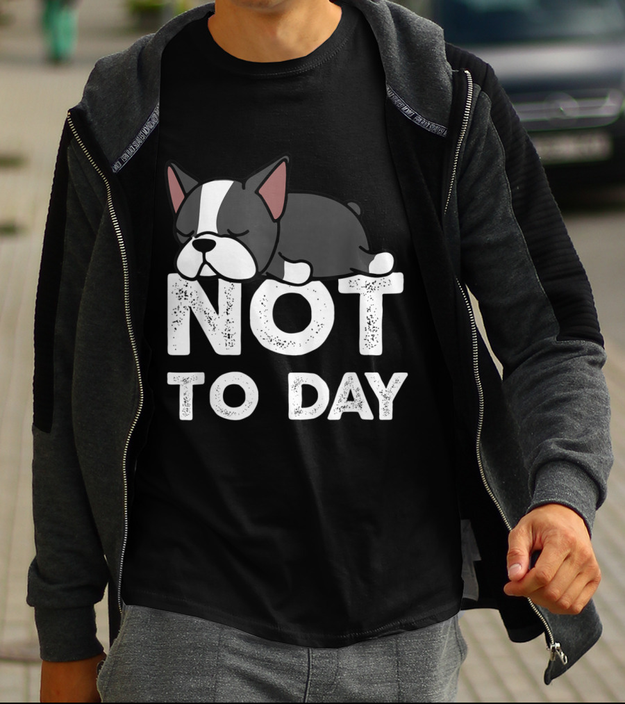 Nope Not Today Lazy Boston Terrier Not To Day T-Shirt