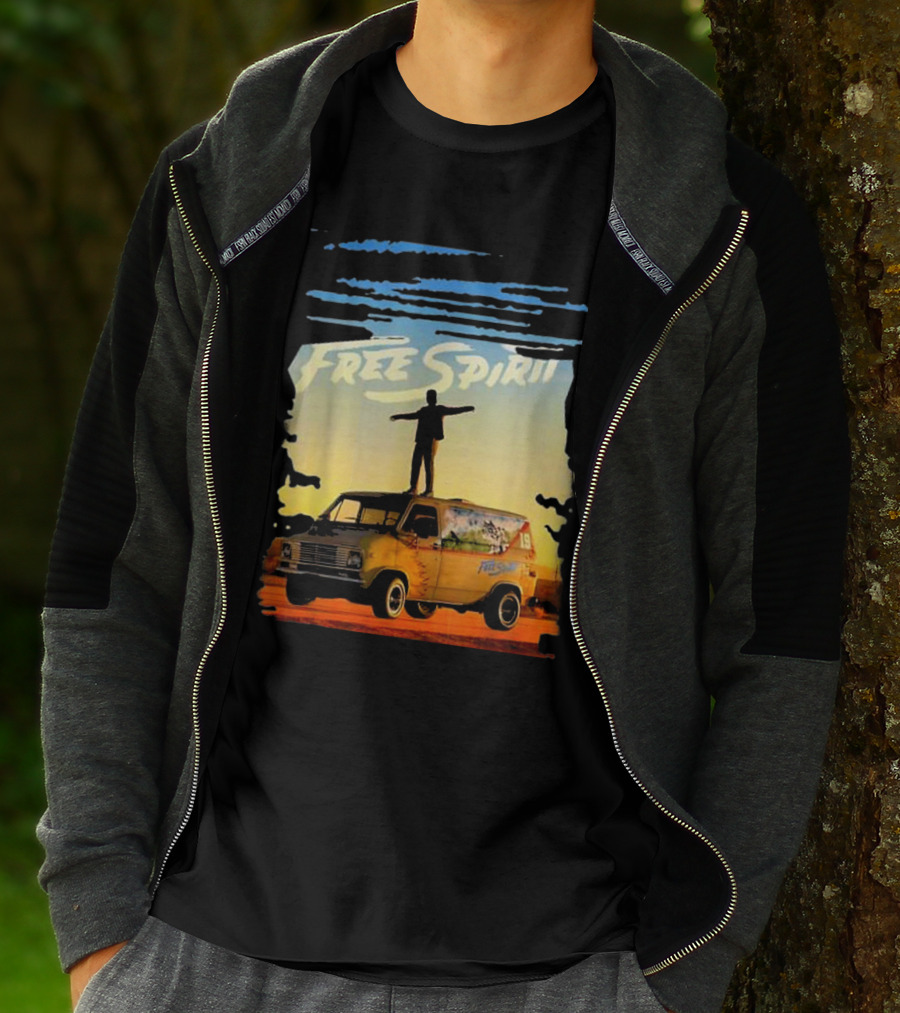 Free Spirit Khalid Van Silhouette On Sunset Background T-Shirt