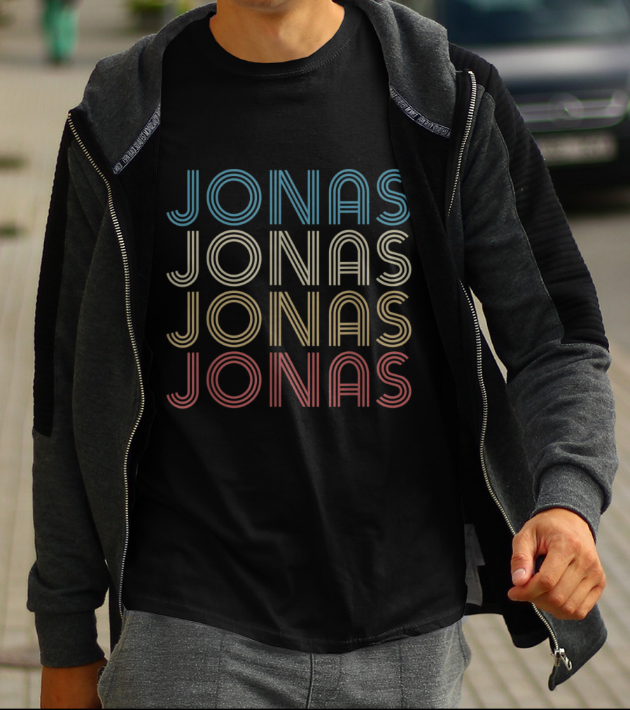 Jonas Multicolor Retro Name T-Shirt