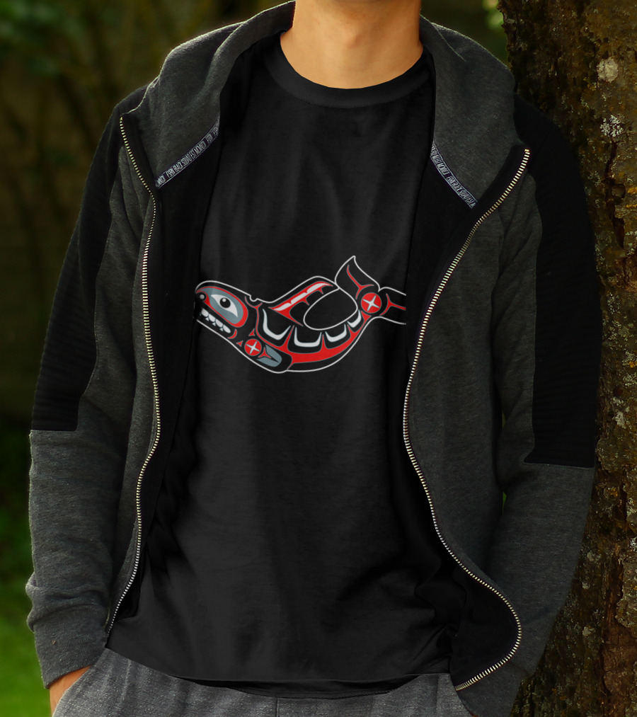 Orca Killer Whale Native American Design For Teens T-Shirt