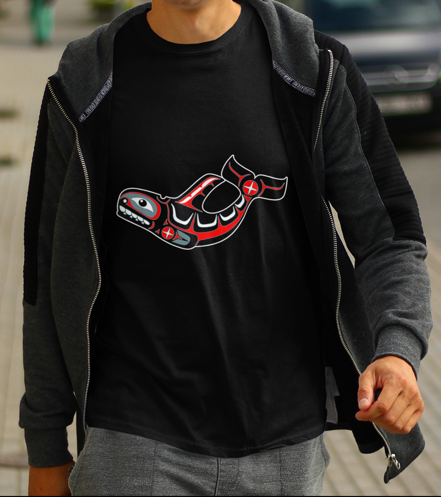 Orca Killer Whale Native American Design For Teens T-Shirt