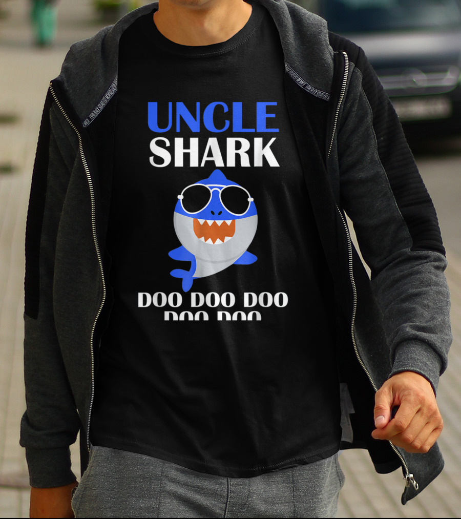 UNCLE SHARK DOO DOO DOO SHARK WITH SUNGLASSES T-Shirt