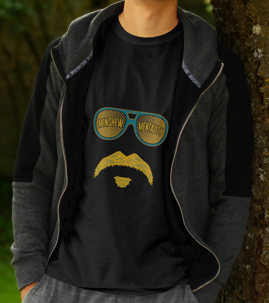 Minshew Mentality Sunglasses Mustache Iconic Look T-Shirt