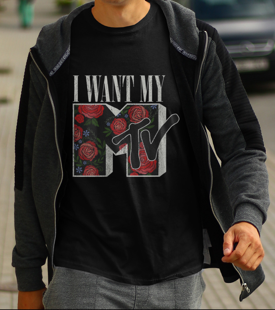 I Want My MTV Floral Roses T-Shirt