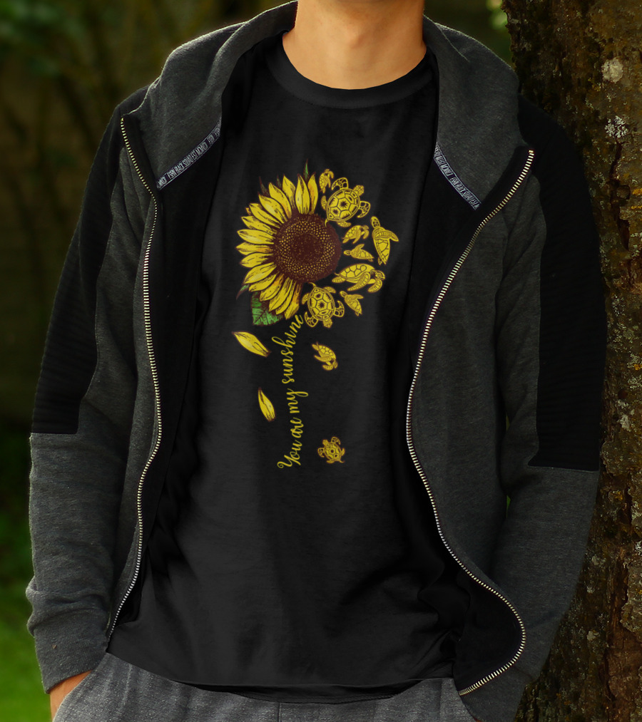 You Are My Sunshine Sunflower With Turtles T-Shirt
