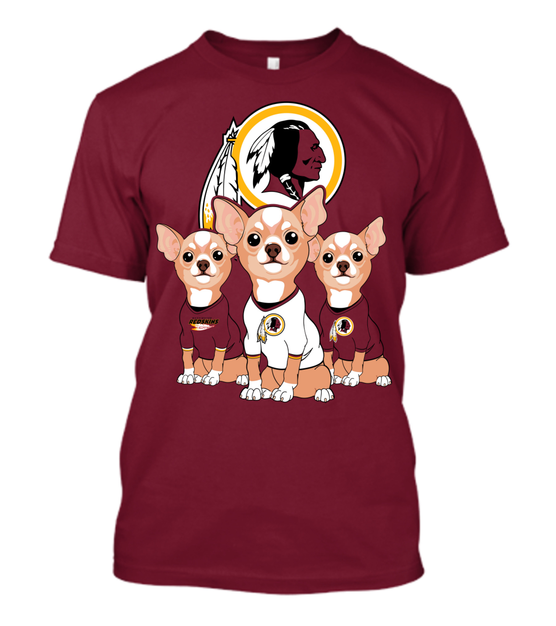 Redskins Chihuahua Trio T-Shirt