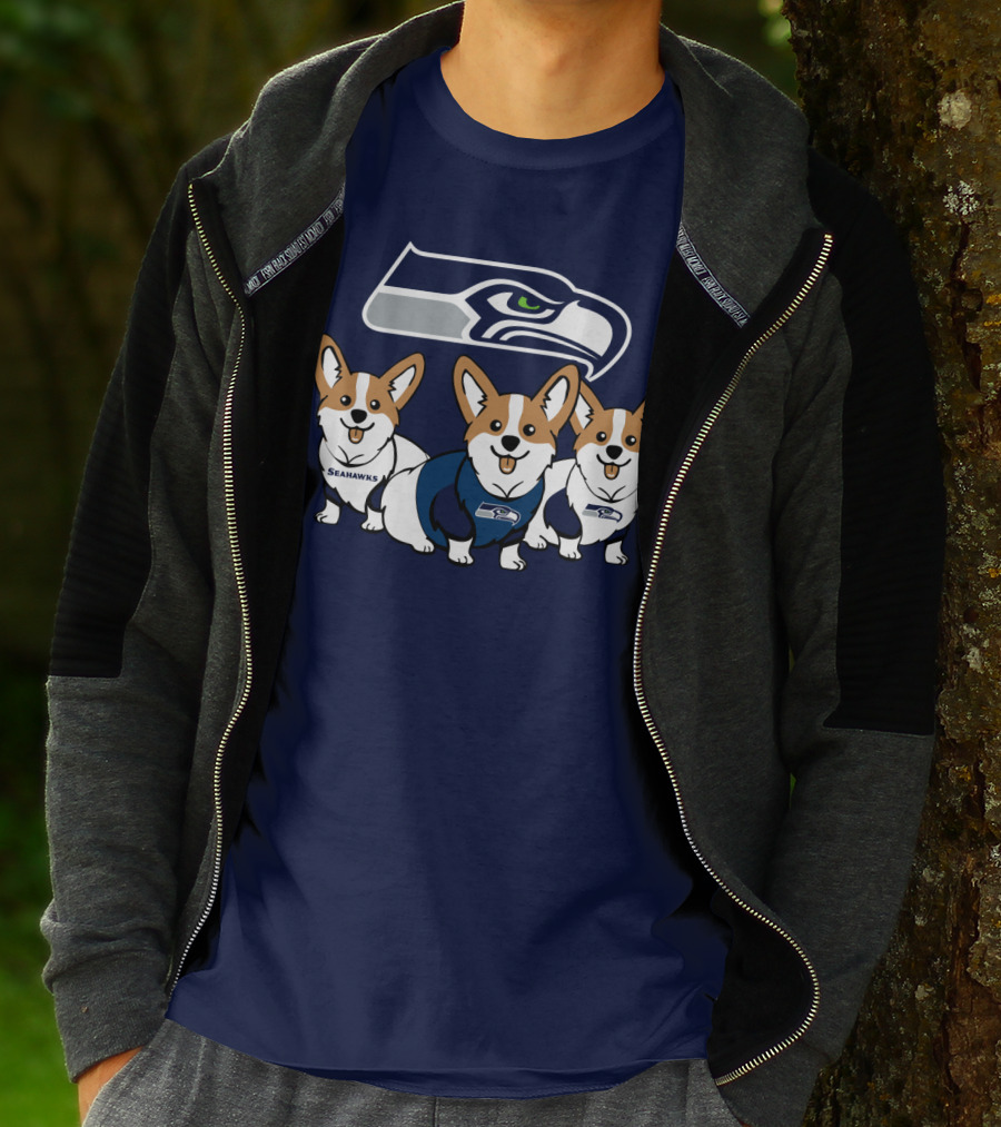Seattle Seahawks Corgis T-Shirt
