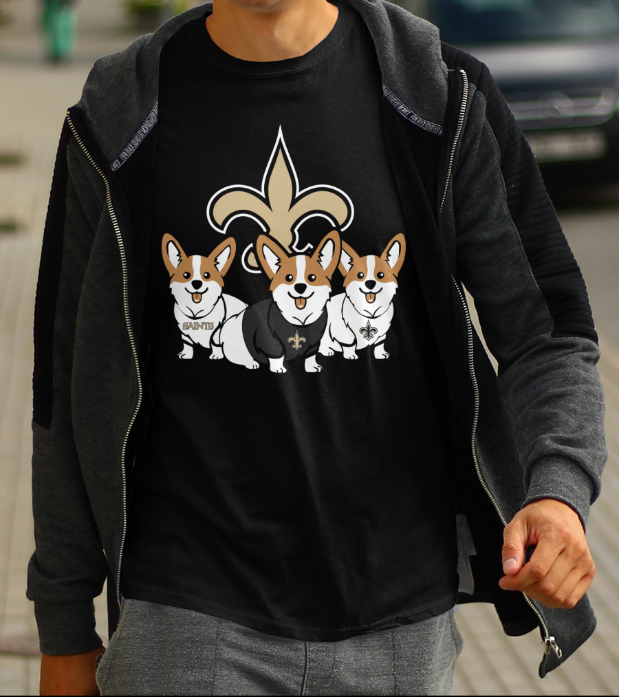  New Orleans Saints Corgi T-Shirt