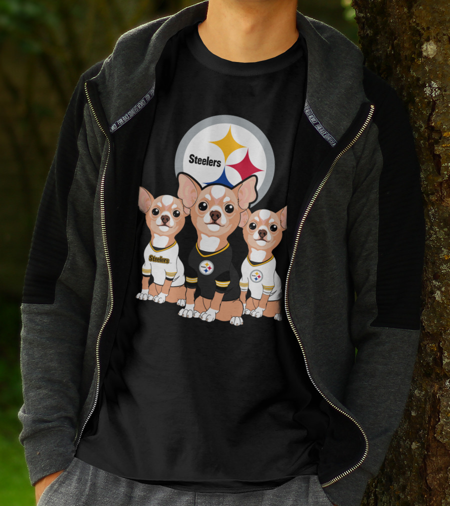 Steelers Chihuahua Trio T-Shirt