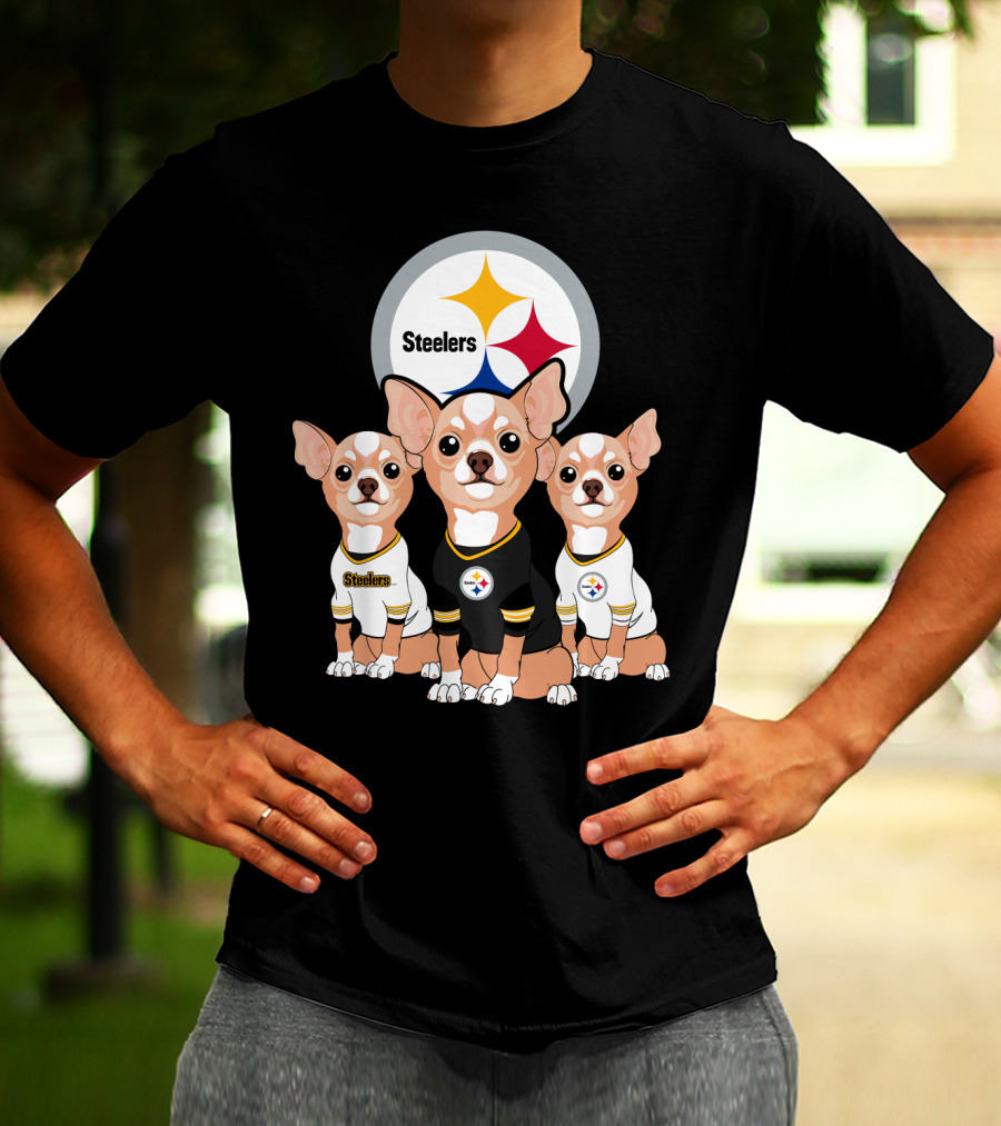 Steelers Chihuahua Trio T-Shirt