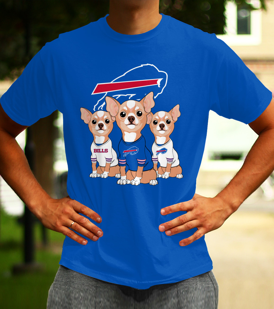 Buffalo Bills Chihuahua Trio T-Shirt