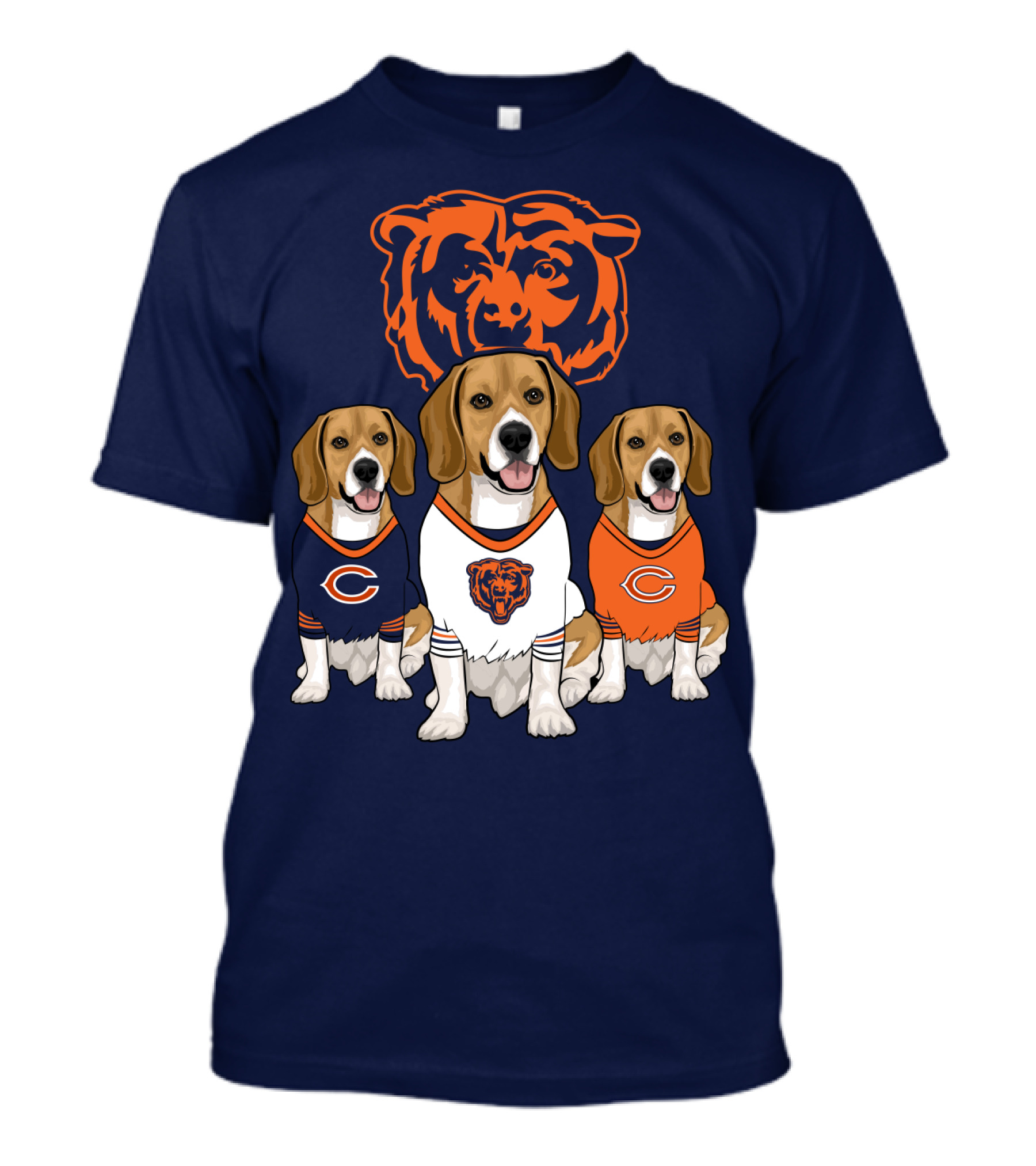 Chicago Bears Beagle Trio T-Shirt