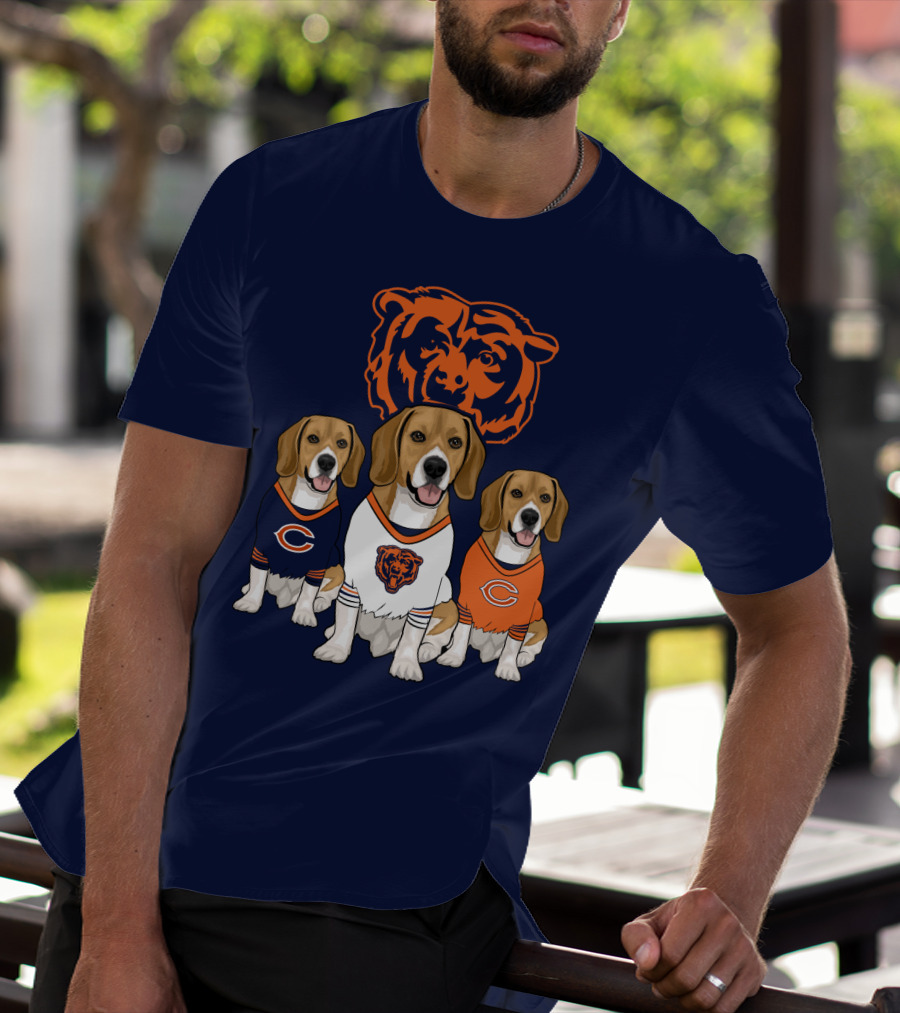 Chicago Bears Beagle Trio T-Shirt