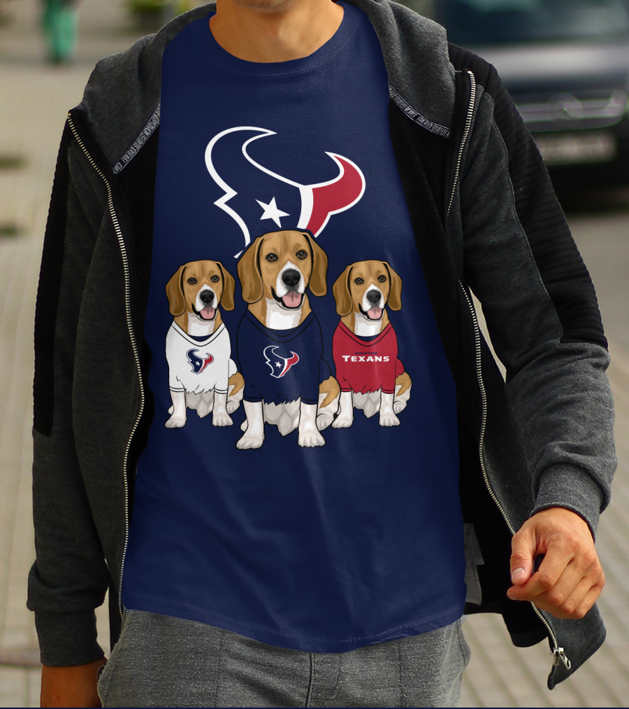 Houston Texans Beagle Trio T-Shirt