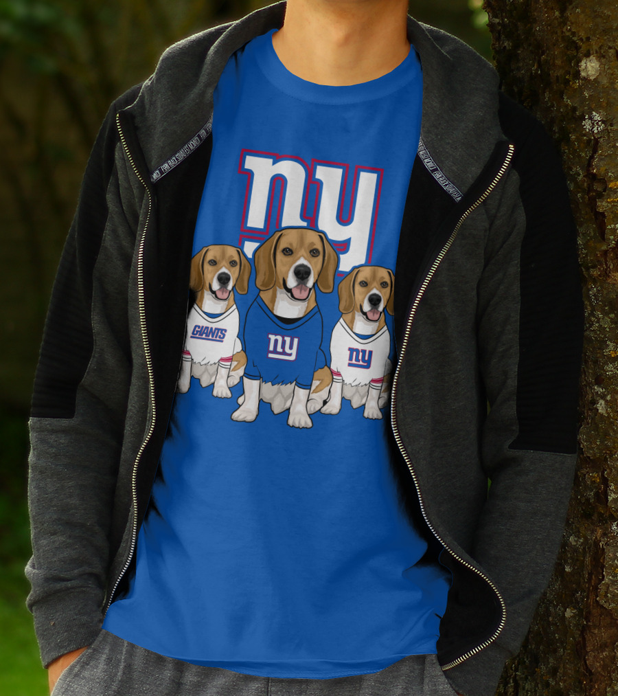 New York Giants Beagle Trio T-Shirt