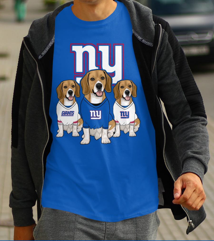 New York Giants Beagle Trio T-Shirt