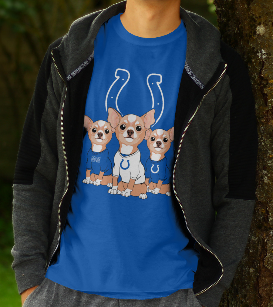 Indianapolis Colts Chihuahua Trio T-Shirt