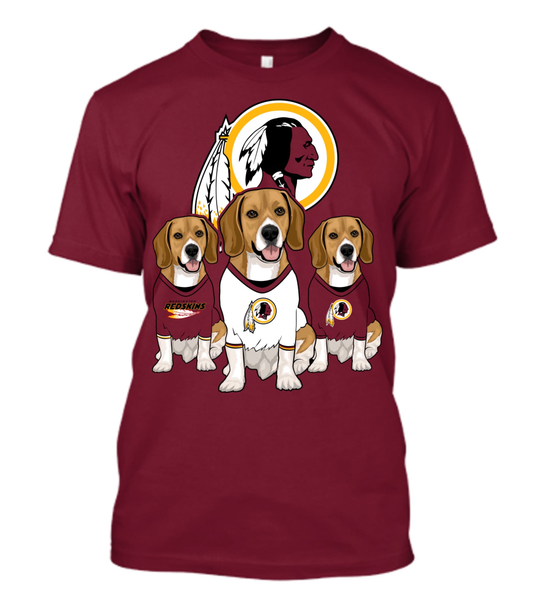 Washington Football Team Beagle Trio T-Shirt